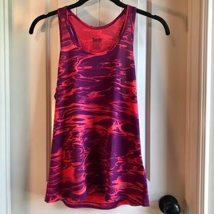 NIKE Dri-Fit Active Pink/Purple Swirl Tank Top